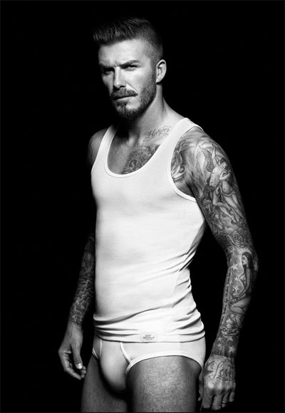 David Beckham 演绎H&M秋冬内衣广告大片 大秀酷炫纹身