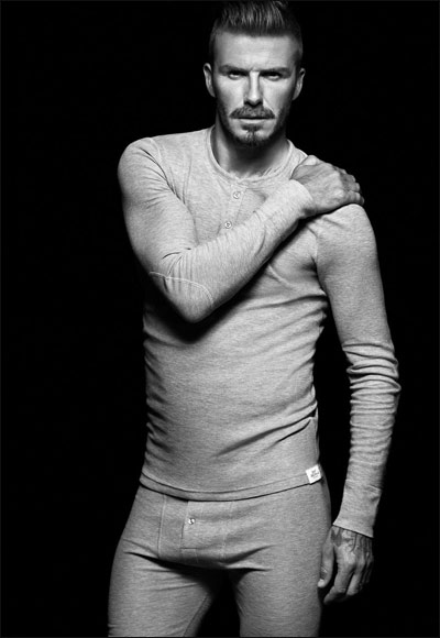 David Beckham 演绎H&M秋冬内衣广告大片 大秀酷炫纹身